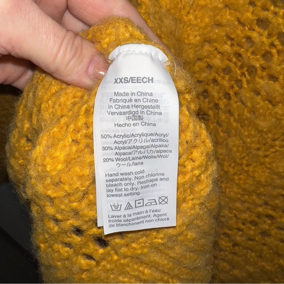 Madewell Windemere Pointelle Stitch Alpaca Wool Fuzzy Crew Neck Pullover Sweater - Picture 5 of 8